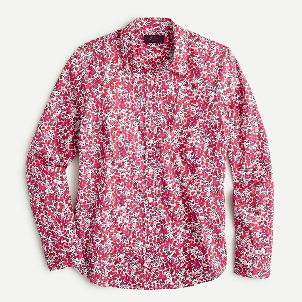 J. Crew Liberty Print Button Down Shirt, EUC, 16